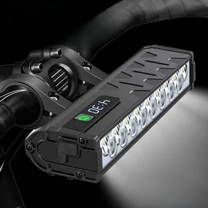 10000 Lümen 17 LED USB Şarjlı Bisiklet Farı 10000 Mah Su Geçirmez 17 LED Yol Bisiklet ve Scooter Motosiklet Feneri