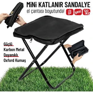 Ultra Hafif El Çantası Boyutunda Katlanır Kamp Sandalyesi Portatif Taşınabilir Piknik Sandalyesi