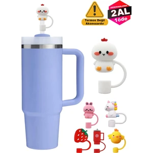 Termos Uyumlu Ayıcık Aksesuar / Pipet Koruyucu / Silikon Pipet Ucu Kapak / 10mm Pipet Uyumlu / Tavuk