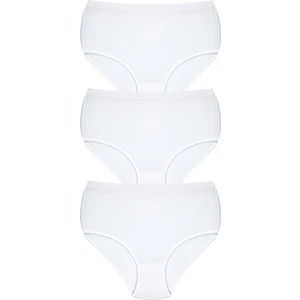 Kadın Külot 3'lü Ribana Yüksek Bel Bato (%100 Pamuk)