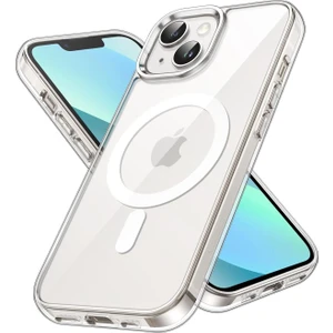 Iphone 13 Uyumlu Magsafe Şarj Özellikli Şeffaf Kamera Koruma Çıkıntılı Şeffaf Magsafe Kılıf