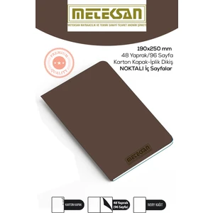 Kahverengi 19X25 cm Ebat Not Defteri