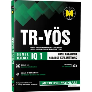 TR-YÖS GENEL YETENEK (IQ)-1 (KONU ANLATIMLI-ÖRNEK ÇÖZÜMLÜ)