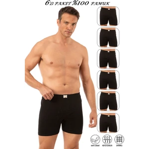 Özkan Underwear Özkan 0043 6'lı Paket Erkek %100 Pamuklu Penye Süprem Kumaş Esnek Rahat Torbalı Paçalı Don Boxer Külot