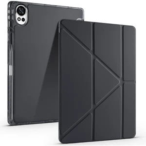 Huawei Matepad 12 x Uyumlu Kılıf Kalem Bölmeli Tri Folding Standlı Arkası Silikon Uyku Modlu