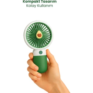 Mini Fan Şarjlı Taşınabilir El Vantilatörü Telefon Standı Meyve Figürlü USB Mini Fan 250MAH 5W Güçlü