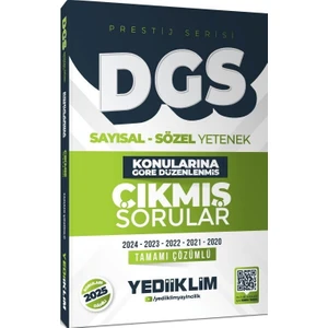 Yediiklim 2026 Dgs Prestij Serisi Sayısal Sözel Yetenek Konularına Göre Düzenlenmiş Tamamı Çözümlü Çıkmış Sorular