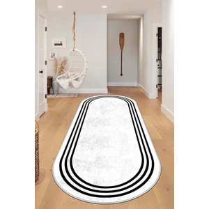 Makinede Yıkanabilir Kaymaz Taban Leke Tutmaz Oval Yolluk Ev Dekorasyonu Için Beyaz Kesme Yolluk