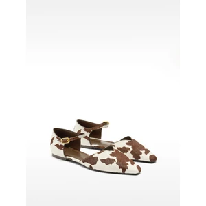 Kürk Detaylı %100 Deri Babet