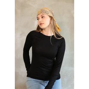 Soft Touch Modal Penye Basic Bluz Uzun Reglan Kol Kadın Body Likralı Tişört