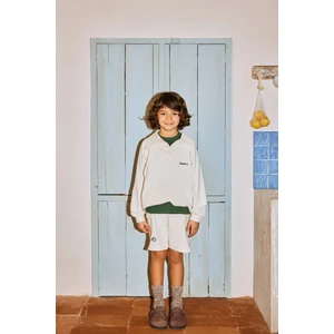 Ekru Cep Kapaklı Şort