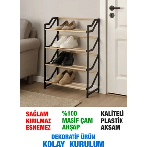 Na-01 Ahşap Ayakkabılık Kaliteli Masif Çam Çubuk Ahşap