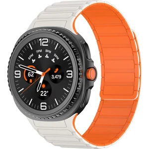 Samsung Galaxy Watch 8 Classic 46 mm Magnetik Silikon Kordon Baklalı Desenli Mıknatıslı Kayış