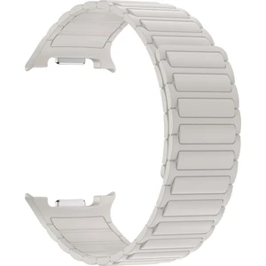 Samsung Galaxy Watch 8 40 / 44 mm Magnetik Silikon Kordon Baklalı Desenli Mıknatıslı Kayış