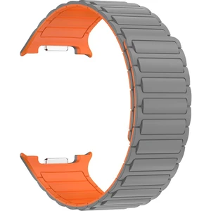 Samsung Galaxy Watch 8 40 / 44 mm Magnetik Silikon Kordon Baklalı Desenli Mıknatıslı Kayış