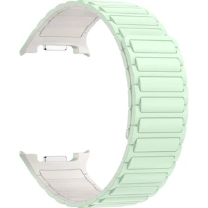 Samsung Galaxy Watch 8 40 / 44 mm Magnetik Silikon Kordon Baklalı Desenli Mıknatıslı Kayış