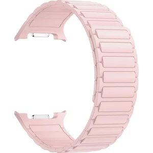 Samsung Galaxy Watch 8 40 / 44 mm Magnetik Silikon Kordon Baklalı Desenli Mıknatıslı Kayış