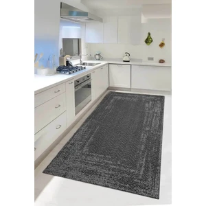 Dijital Kaymaz Yıkanabilir Sisal Jüt Görünümlü Gri Mutfak Halısı Salon Halısı Yolluk Mutfak Dekor DC-5107