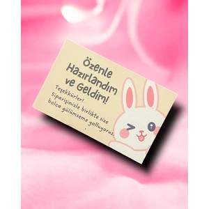 Tuğçe Shopping 100 Adet Paketlendim Teşekkür Kartı Tebrik Kartı 5x8 cm Yatay Kargo Için Kartvizit Kart Etiketi