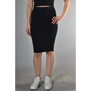 Kadın Siyah Midi Liralı Kalem Etek