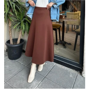 Scuba Kumaş Geniş Çan Etek