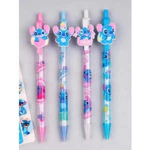 ÖZ OFİS Stitch 4'lü 0.7 mm Uçlu Kalem Seti Plastik Materyal Renkli Tasarım