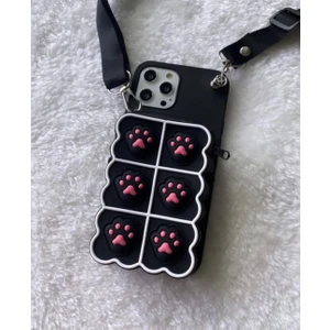 iphone 13  Cüzdanlı Askılı Kılıf Desenli Kılıf
