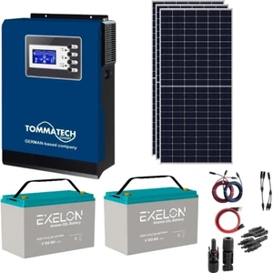 Teknovasyon Arge Güneş Enerjisi Bağ Evi Solar Paketi 3kva Inverter 280W Güneş Paneli 100AH Jel Akü