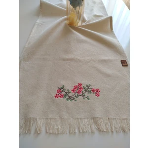 Nakışlı Otantik Organik Püsküllü Runner 45X105 cm