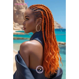 Afrika Örgüsü & Rasta İçin Sentetik Saç Yellow TURUNCU