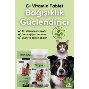 Immune C Tablet (Kedi ve Köpekler Için Destekleyici Tablet 75 Tablet)