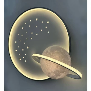 Galaksi Ledli Kumandalı Tavan Avizesi 3 Işık Renk Tonu (Sarı, Beyaz ve Günışığı) Kumanda Ile Gece Modu