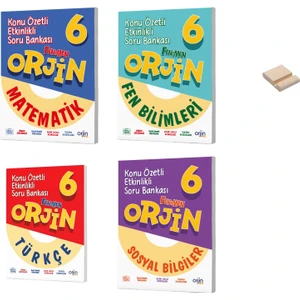 Fenomen Yayıncılık 6. Sınıf Orjin Matematik Fen Bilimleri Türkçe ve Sosyal Bilgiler Konu Özetli Soru Bankası 4lü Set + Telefon Tutucu
