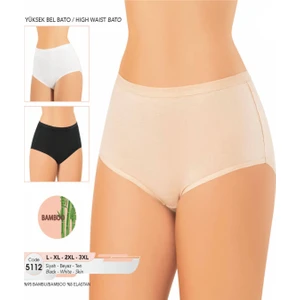 Iç Giyim Kota Bambu (6 Adet) Yüksek Bel Bato Slip Büyük Beden Külot