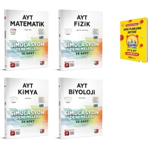 3D Yayınları AYT Matematik - Fizik - Kimya - Biyoloji Denemeleri 4'lü Set + Planlama Defteri