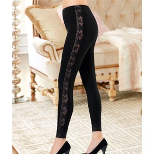 Iç Giyim Derya Kurşun Yan Kısımları Dantelli Pamuk Kumaş Yüksek Bel Tayt