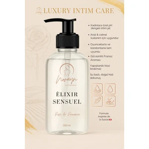 Élixir Sensuel Ave Yumuşak Dokunuşlu Su Bazlı Kayganlaştırıcı Jel 250ML Ters Ilişki/vajinal – Su Bazlı Yağsız Formül, Uzun Deneyim Etkili, Cilt Dostu ve Kolay Temizlenebilir Yapı