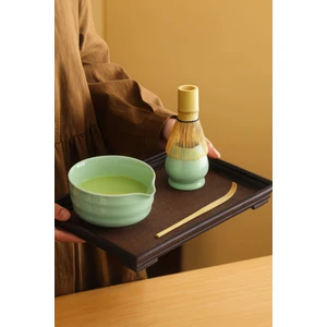 4lü Matcha Set Kase Kaşık Whisk Tutucu  Bambu Whisk Çırpıcı ve Bambu Kaşık MT217