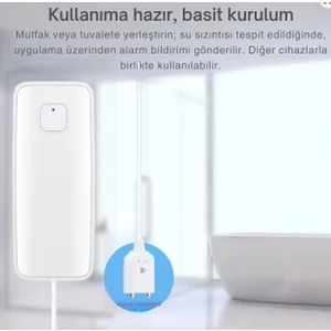 Obiem Akıllı Ev Güvenlik Alarm Sistemleri Su Kaçağı Tespit Sensörü Wifi Bağlantılı
