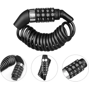 Evrensel Şifreli Bisiklet ve Motosiklet Kilidi 1.6 Metre Kask Kilidi Sepet ve Ekipman Güvenliği