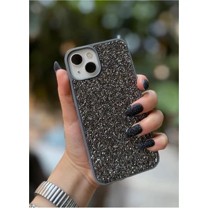 Iphone 13 Uyumlu Elmas Parlak Taşlı Diamond Işıltılı Kenarları Yumuşak Telefon Kılıfı