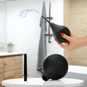 Büyük Boy Silikon Anal Temizleyici Pompa Lavman Duş Temizleyici Anüs Yıkama Temizlik ve Hijyen Ürünü