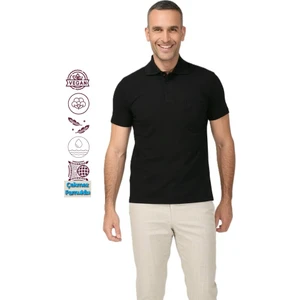 Erkek Polo Yaka Cepli Kısa Kollu Premium Pamuklu Kumaş T-Shirt Klasik Model