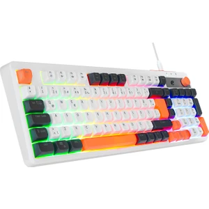 eMachines EAK860 Beyaz USB Rainbow Aydınlatmalı Q Standart Kompakt Klavye