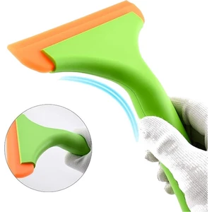 Oto Cam Filmi ve Folyo Çekme Aparatı Silikon Uçlu Profesyonel Ürün Yeşil Sap Turuncu Silikon