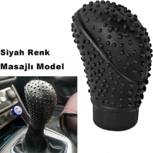 Silikonlu Vites Topuzu Kılıfı Siyah Renk Oval Üniversal Ithal