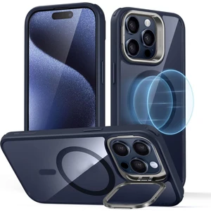 iPhone 16 Pro Uyumlu Kenarları Renkli Stand Magsafe Kılıf