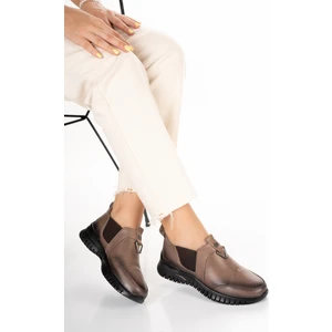 1453-1 Günlük Kadın - Tam Ortopedik - Hakiki Deri - Yarım Bot ve Ayakkabı