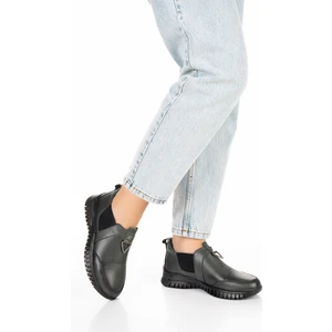 1453-1 Günlük Kadın - Tam Ortopedik - Hakiki Deri - Yarım Bot ve Ayakkabı