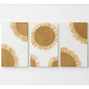 Bohem Tarz 3’lü Jüt Ipli Dekoratif Tablo – Mihriay Kadın Kooperatifi El Emeği